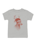 Festive Reindeer in Santa Hat Youth's T-shirt