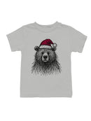 Santa Bear with Christmas Hat Youth's T-shirt