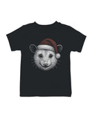 Festive Opossum in Santa Hat Youth's T-shirt