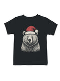 Festive Bear in Santa Hat Youth's T-shirt
