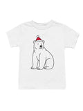 Festive Bear in Christmas Hat Youth's T-shirt