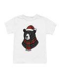 Festive Bear in Santa Hat and Scarf Youth's T-shirt