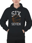 Sports-Themed "Six Seven" Graphic Men's Hoodie