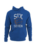 Sports-Themed "Six Seven" Graphic Men's Hoodie