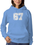 Retro Style Number 67 Design Women's Hoodie