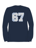 Retro Style Number 67 Design Men's Sweatshirt