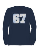 Retro Style Number 67 Design Men's Sweatshirt