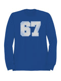 Retro Style Number 67 Design Men's Sweatshirt