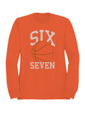 Sports-Themed "Six Seven" Graphic Men's Sweatshirt