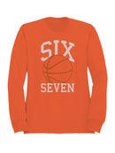 Sports-Themed "Six Seven" Graphic Men's Sweatshirt