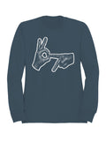 Hand Sign OK Point Gesture Men's Sweatshirt