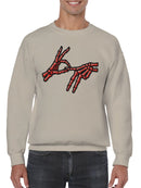 Skeleton Hand "OK" Gesture Men's Sweatshirt