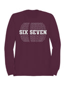 Six Seven Bold Typography Design Men's Sweatshirt