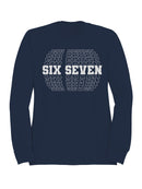 Six Seven Bold Typography Design Men's Sweatshirt