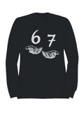 Hands Offering Numbers 6 and 7 Women's Sweatshirt
