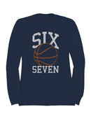 Sports-Themed "Six Seven" Graphic Women's Sweatshirt