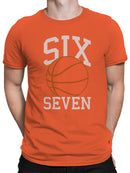 Sports-Themed "Six Seven" Graphic Men's T-shirt