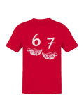 Hands Offering Numbers 6 and 7 Men's T-shirt