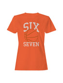 Sports-Themed "Six Seven" Graphic Women's T-shirt