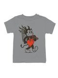 Devil Cartoon with Red Suspenders Youth's T-shirt
