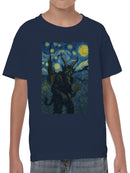 Starry Night Krampus Art Print Youth's T-shirt