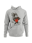 Devil Cartoon with Red Suspenders Men's Hoodie