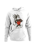Devil Cartoon with Red Suspenders Men's Hoodie