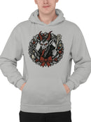 Krampus Wreath Holiday Design Men's Hoodie