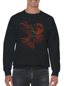Howling Beasts Under Blood Moon Men's Sweatshirt