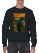 Demon Scream Surreal Art Print Men's Sweatshirt