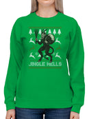 Jingle Hells Krampus Design Women's Sweatshirt