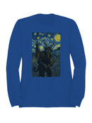 Starry Night Krampus Art Print Women's Sweatshirt