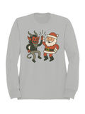 Santa and Krampus Unite Women's Sweatshirt
