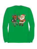Santa and Krampus Unite Women's Sweatshirt