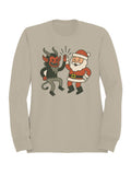 Santa and Krampus Unite Women's Sweatshirt