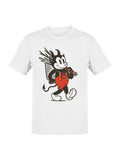 Devil Cartoon with Red Suspenders Men's T-shirt