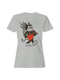 Devil Cartoon with Red Suspenders Women's T-shirt
