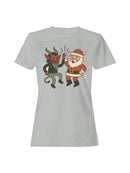 Santa and Krampus Unite Women's T-shirt