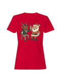 Santa and Krampus Unite Women's T-shirt