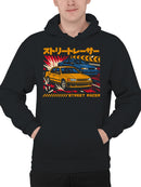 Street Racer Retro Graphic Design Men's Hoodie