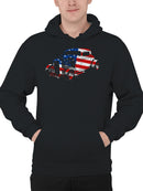 Patriotic American Hot Rod Design Men's Hoodie