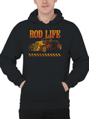 Classic Hot Rod Life Flames Men's Hoodie