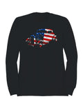 Patriotic American Hot Rod Design Men's Sweatshirt