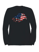 Patriotic American Hot Rod Design Men's Sweatshirt