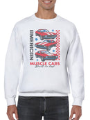 American Muscle Cars Retro Design Men's Sweatshirt