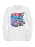 Vibrant Street Race Car Design Men's Sweatshirt