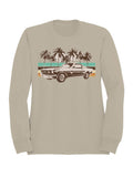 Vintage Car Palm Tree Sunset Art Men's Sweatshirt