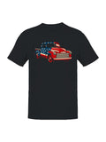 Patriotic Vintage Truck Graphic Men's T-shirt