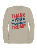 Thank You President Trump Graphic Women's Sweatshirt