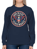 God Bless the Peacemaker Emblem Women's Sweatshirt